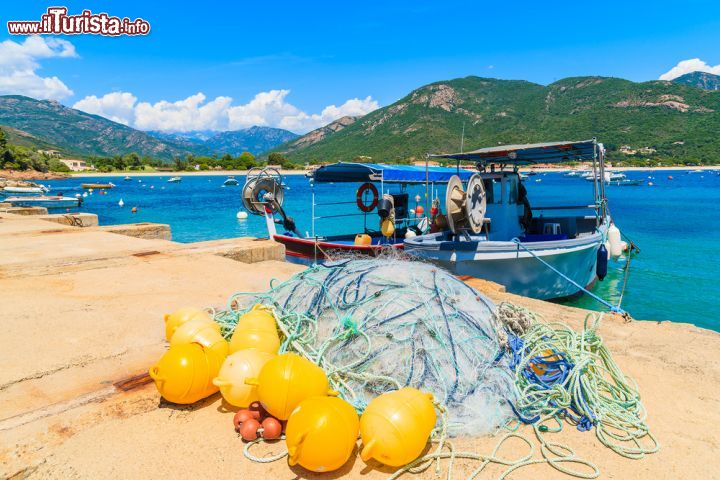 Immagine Reti da pesca nel porto di Cargese in Corsica
