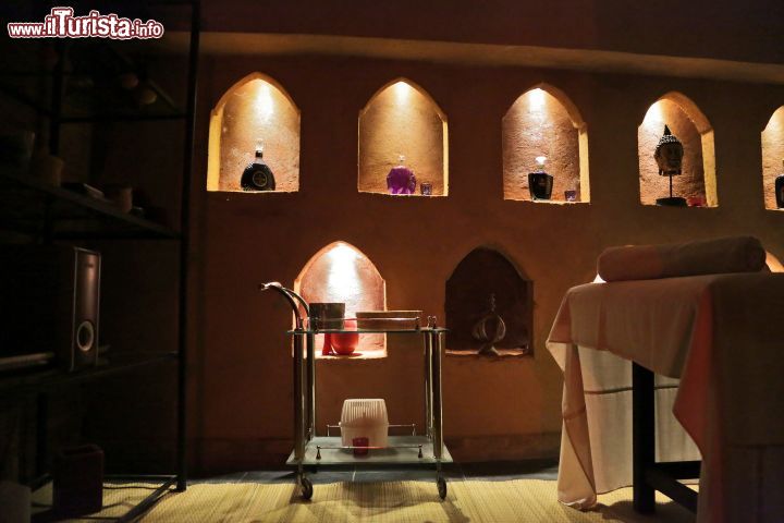 Immagine Il centro benessere del riad Ayadina di Marrakech, Marocco - L'elegante e accogliente spa di questo raffinato riad del 19° secolo propone massaggi e trattamenti di bellezza con prodotti tipici marocchini