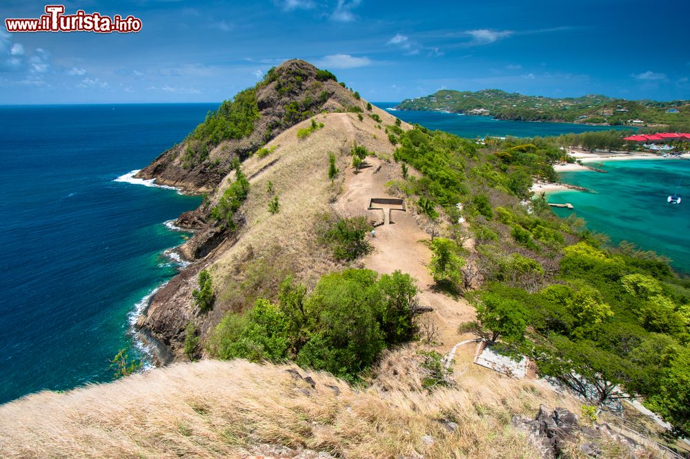 Immagine Saint Lucia (Caraibi) fotografata dall'alto. Di origine vulcanica, quest'isola fa parte dell'arcipelago delle Piccole Antille.