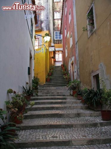 Immagine Una scalinata nel centro storico di Sintra (Portogallo). La città è parte del Patrimonio dell'Umanità dichiarato dall'UNESCO - foto © artur / Shutterstock.com