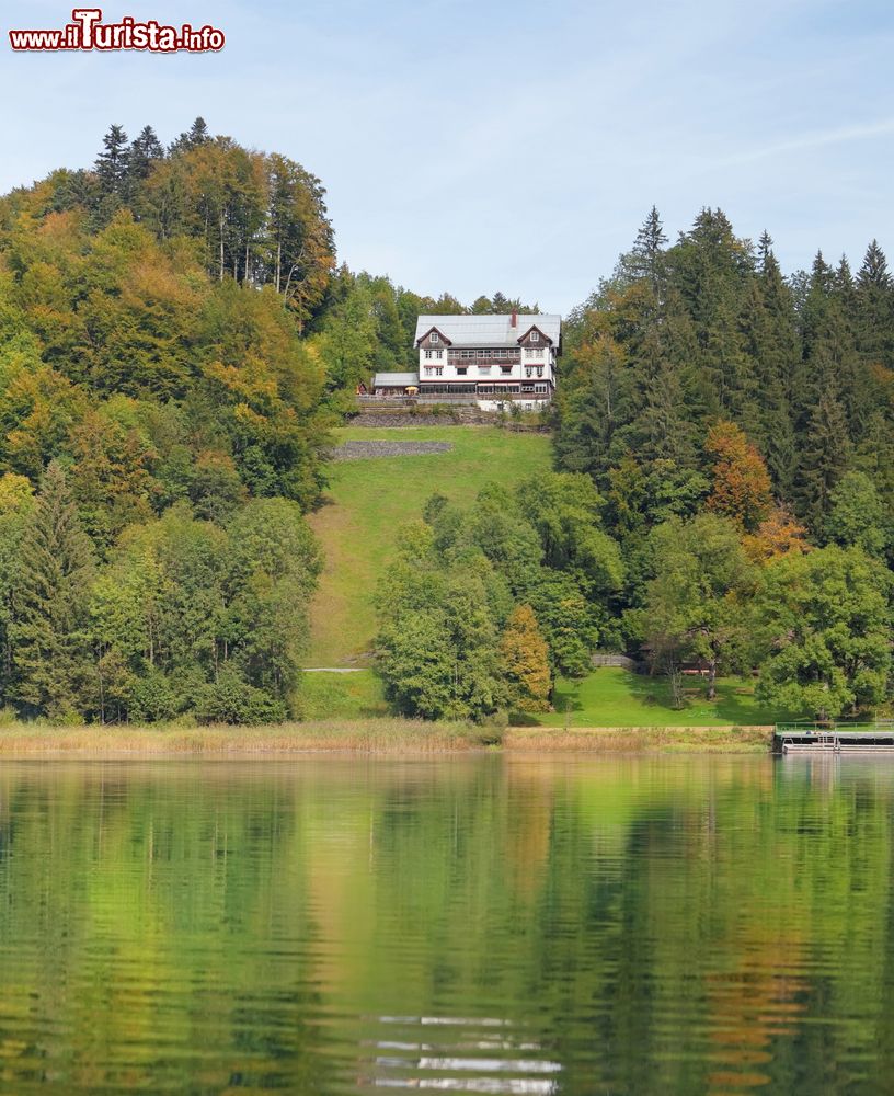 Immagine Uno scorcio del lago Freibergsee nei pressi della città di Oberstdorf (Germania) all'inizio dell'autunno.