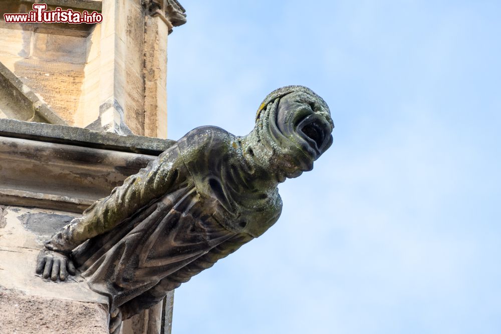 Immagine Scultura della collegiata di San Teobaldo a Thann, Alsazia (Francia). La chiesa rappresenta un capolavoro dell'architettura gotica-fiammeggiante del sud del Sacro Romano Impero germanico.