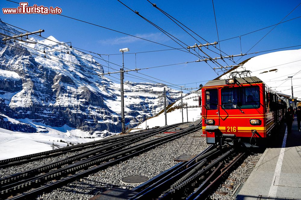 Immagine Stazione sulla linea che conduce al celebre Jungfraujoch, il ghiacciaio del Jungfrau la montagna più alta del bernese