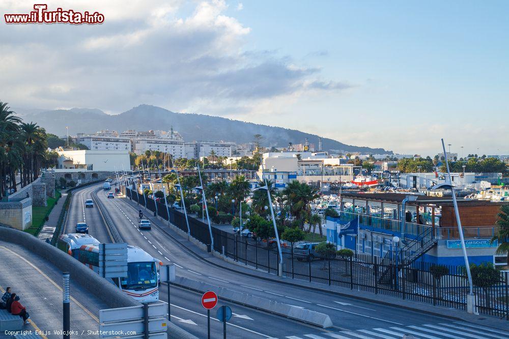 Immagine Street view di Ceuta con l'area portuale (Spagna) - © Edijs Volcjoks / Shutterstock.com