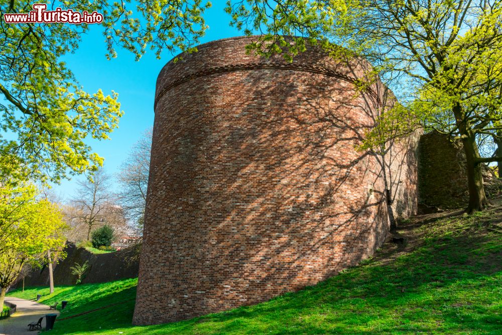 Immagine Torre e mura cittadine al parco Kronenburger a Nijmegen, Olanda.