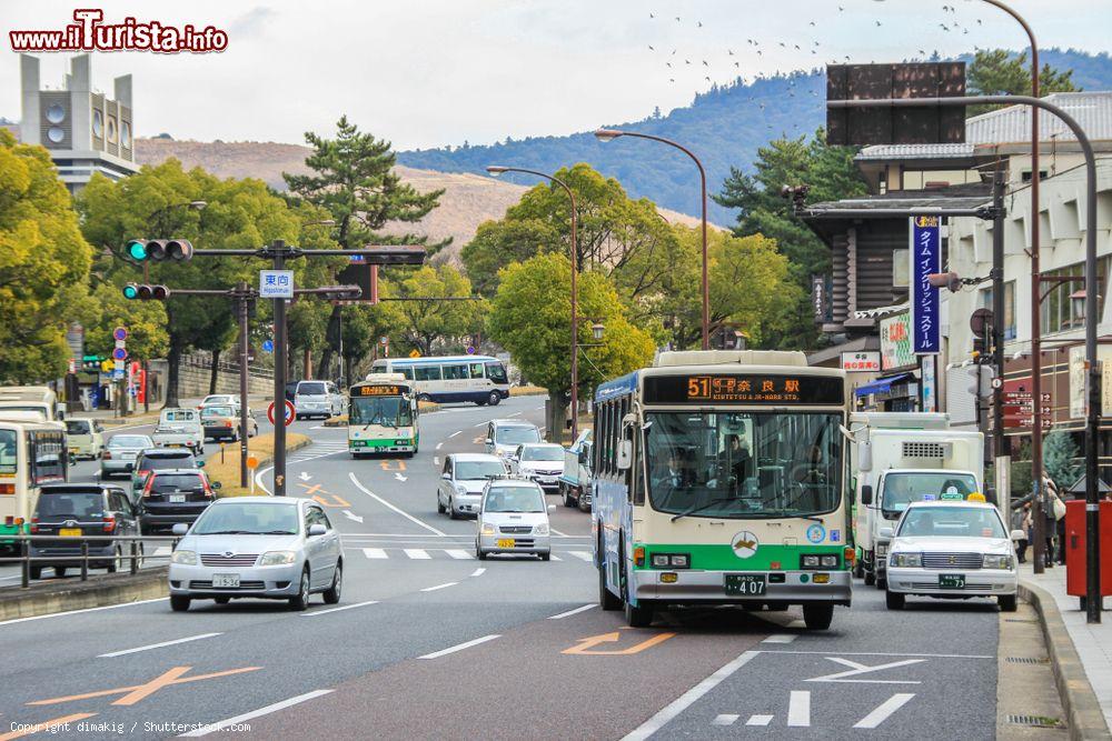Immagine Traffico in una strada della città di Nara, Giappone - © dimakig / Shutterstock.com