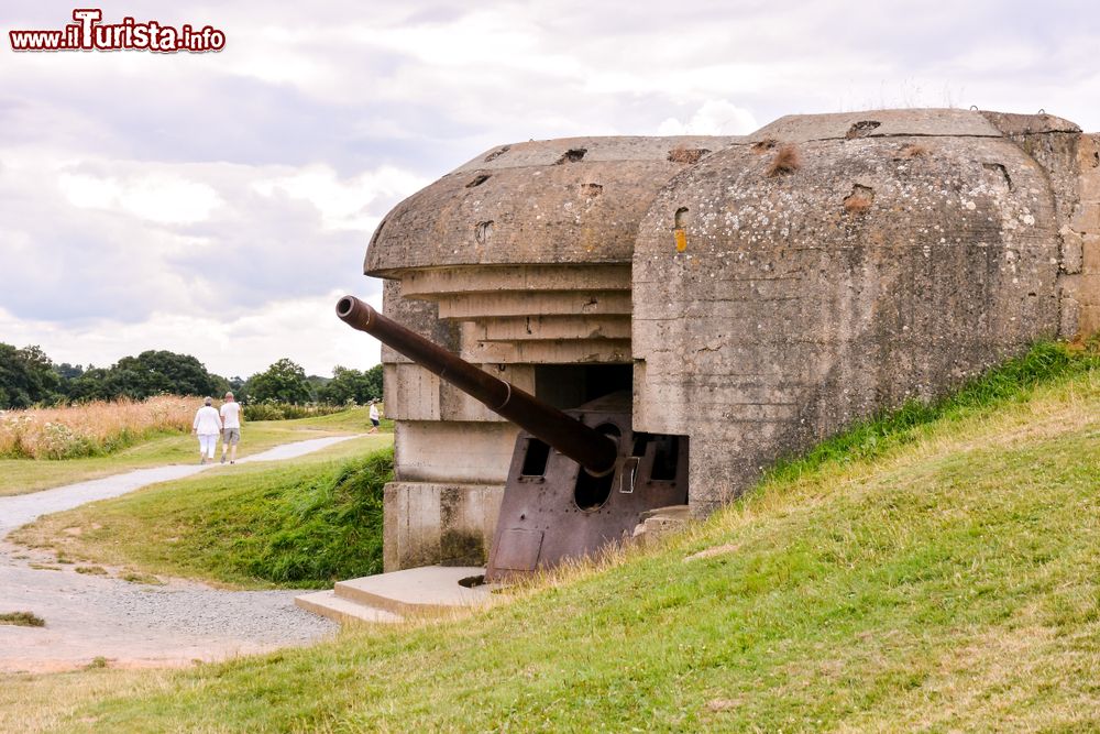 Immagine Un cannone che proteggeva il porto artificale di Arromanches-les-Bains nel 1944 in Normandia