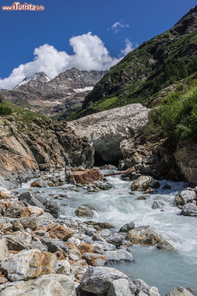 Immagine Un torrente di montagna nella valle di Valpelline non lontano da Aosta (valle d'Aosta).