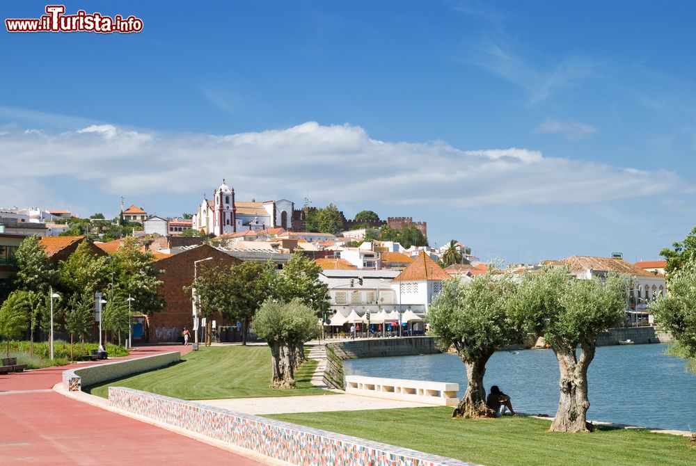 Immagine Una bella veduta della cattedrale e del castello di Silves, Algarve, Portogallo.
