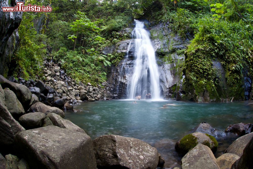 Immagine Una cascatella in caduta in una piscina naturale a Cocos Island, Costa Rica.