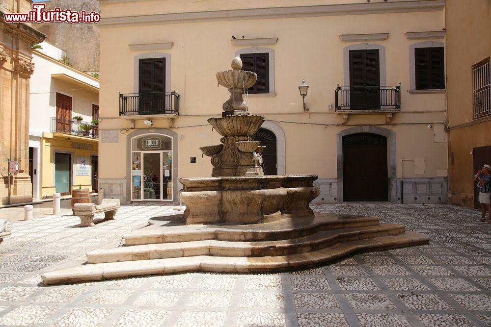 Immagine Una fontana nella piazza della Chiesa del Purgatorio a Marsala, Sicilia - © Valery Rokhin / Shutterstock.com