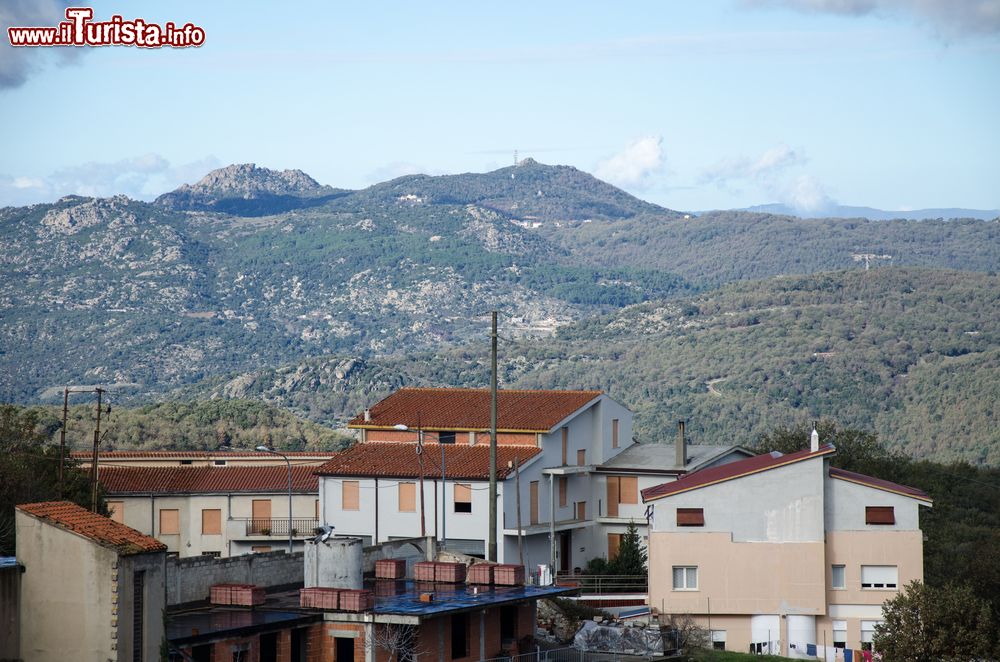 Immagine Una vista di Fonni in Sardegna e le cime del Gennargentu