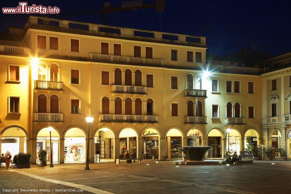 Immagine Uno scorcio by night di Piazza dei Caduti, la principale piazza di Mogliano Veneto, provincia di Treviso - © Shevchenko Andrey / Shutterstock.com