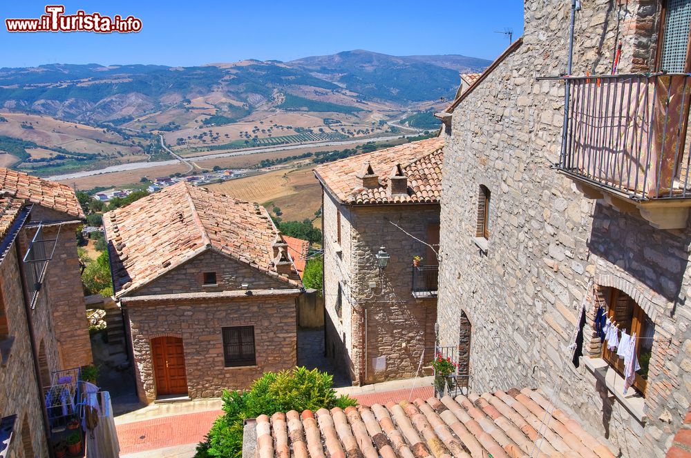 Immagine Uno scorcio panoramico di Guardia Perticara, Basilicata. Il borgo ha un fascino che sembra proiettarlo fuori dal tempo.