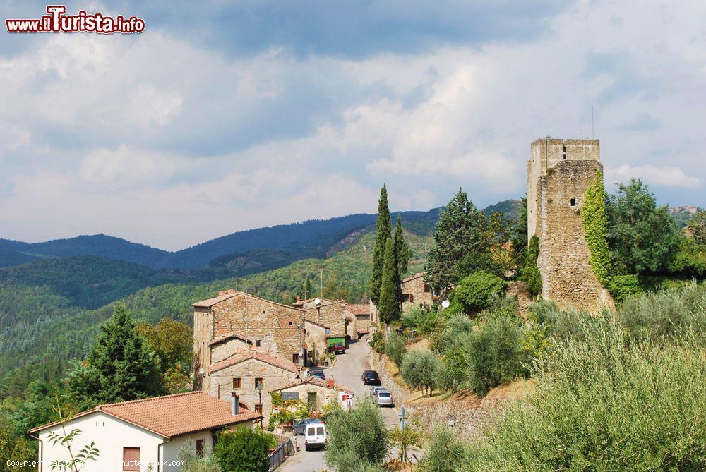 Immagine Veduta panoramica del piccolo villaggio di Barbischio, Gaiole in Chianti, Toscana. Oggi questo piccolo borgo della provincia di Siena vive di turismo enogastronomico - © Fabio Caironi / Shutterstock.com