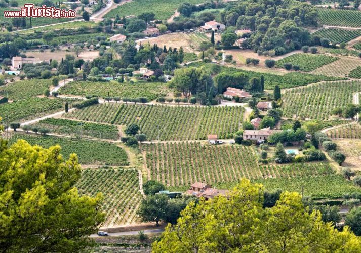 Immagine Vista aerea dei vigneti di Bandol, Francia. I vitigni pregiati di questo angolo di territorio francese producono vini eccellenti fra cui spiccano i rosati - © Delpixel / Shutterstock.com