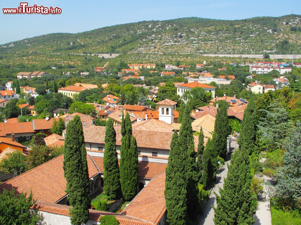 Immagine Vista aerea del borgo di Duino, Friuli Venezia Giulia. Qui si trova il Collegio del Mondo Unito dell'Adriatico