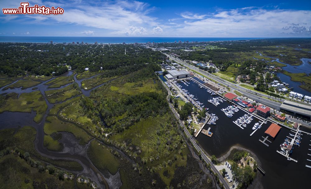 Immagine Vista aerea sulla marina di Jacksonville in Florida.