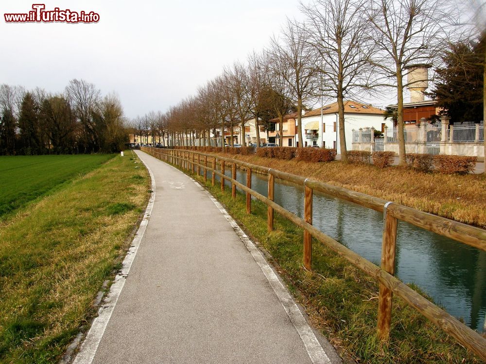 Immagine Fratta Polesine, una bella pista ciclabile in provincia di Rovigo, sud del Veneto