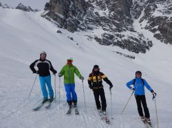 In pista a Stubai in Tirolo, Austria.
