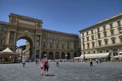 Piazza della Repubblica a Firenze. E' una ...