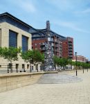 "Blacksmith's Needle" a Quayside, Newcastle upon Tyne, Inghilterra. Si tratta di una scultura realizzata dalla British Artist Blacksmiths Association con struttura in metallo e ...