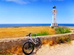 Cicloturismo a Formentera, isole Baleari, Spagna. Siamo nei pressi del faro di Capo Barbaria - © Turismo Baleari