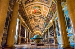 La Grande Biblioteca al castello di Fontainebleau, Francia, con soffitti e pareti decorati da dipinti - © Takashi Images / Shutterstock.com