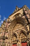 L'elaborato portale della cattedrale di Thann, regione dell'Alsazia (Francia).
