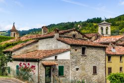 Panorama del borgo colinare di Tredozio in Romagna