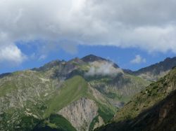 Panorama sulle Alpi dai monti di La Salette-Fallavaux, Francia.
