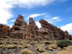 Ammassi di roccia vulcanica ai piedi del vulcano Teide (Tenerife, isole Canarie).