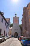 Rotes Tor (cancello rosso) a Augusta, Germania, una delle principali attrazioni cittadine - © tourpics_net / Shutterstock.com