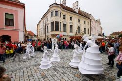 Sfilata di carnevale in centro a parma, Emilia-Romagna