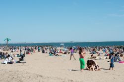 Coney Island a Brooklyn, New York, Stati Uniti. Questa penisola (ma anche quartiere) della circoscrizione di Brooklyn è famosa per le sue spiagge e i luna park - © Julienne Schaer / ...