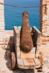 Un vecchio cannone nella cittadina di Melilla, Spagna.
