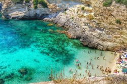 una Spiaggia a Santa Cesara Terme, costa adriatica del Salento, in Puglia