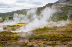 Valle Haukadalur, Islanda. Una bella immagine ...