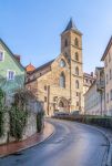 Veduta di un antico monastero nella città di Bamberga, Germania.

