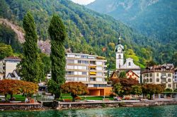 Vitznau vista dal lago di Lucerna, Svizzera.
