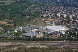 Weil am Rhein, vista aerea della Vitra Design area in Germania