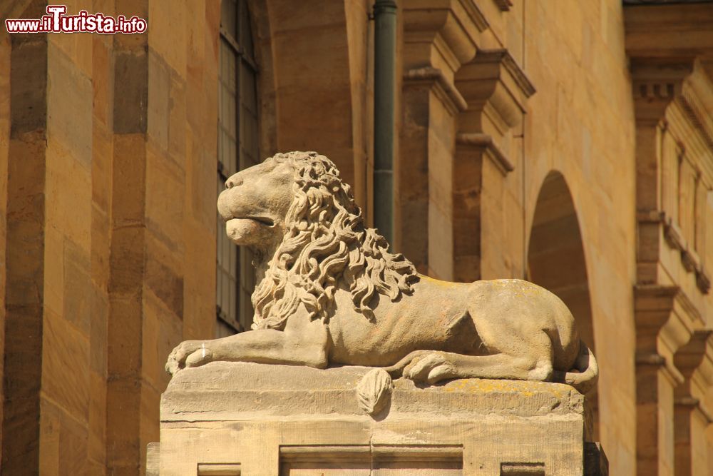 Immagine Statua di leone nel centro di Bamberga, Baviera, Germania.