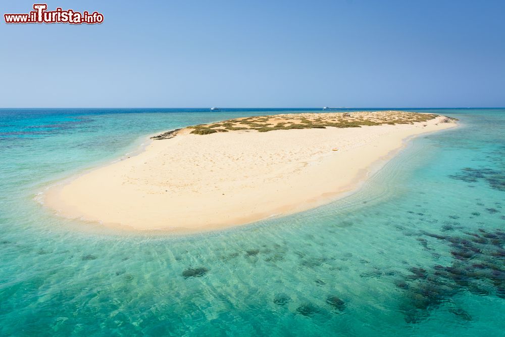 Immagine Un atollo con coralli e sabbie nel Mar Rosso nella regione di Berenice in Egitto
