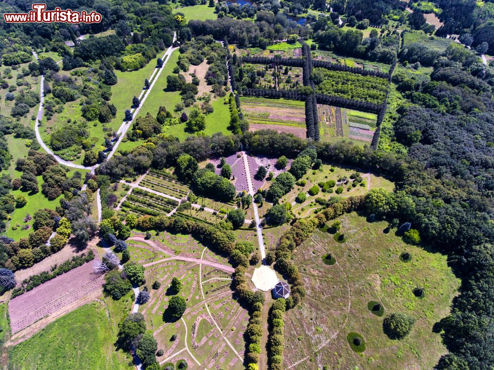 Immagine Veduta aerea del giardino botanico di Chisinau, Moldavia. Fondato nel 1950 dall'Accademia russa delle Scienze, il parco si estende per circa 104 ettari e accoglie oltre 10 mila specie di piante esotiche e autoctone.