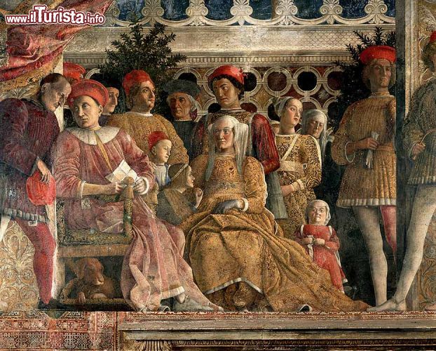 Immagine La Corte dei Gonzaga dipinta dal Mantegna nel ciclo di affreschi della Camera Picta, Castello di San Giorgio a Mantova