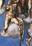 Il probabile autoritratto di Michelangelo, che si può notare ammirando il Giudizio Universale nella Cappella Sistina di Roma - In realtà non vi sono particolari testimonianza del ...
