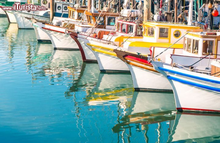 Immagine Le barche dei pescatori ormeggiate sulle banchine di Fisherman s Wharf a San Francisco - © View Apart / Shutterstock.com