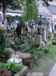 Le tombe ben curate del caratteristico cimitero di San pietro a Salisburgo