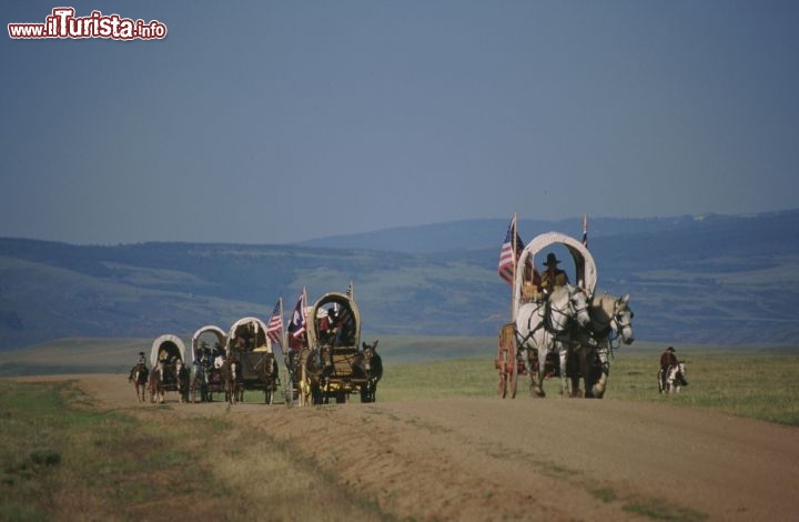 Carovana di carri nel Wyoming. Credit: The Wagner Perspective