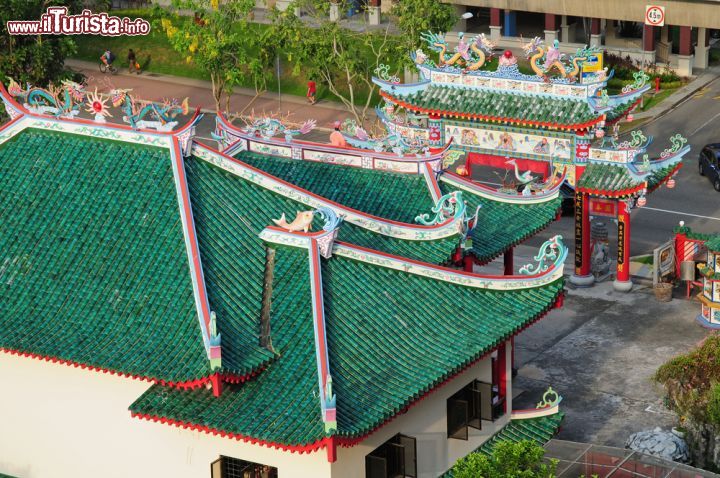 Immagine Vista aerea del tempio di Thiam Hock Keng a Singapore